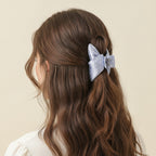 Lavender Polka Dot Hair Claw Clip – hair accessories (view 3)