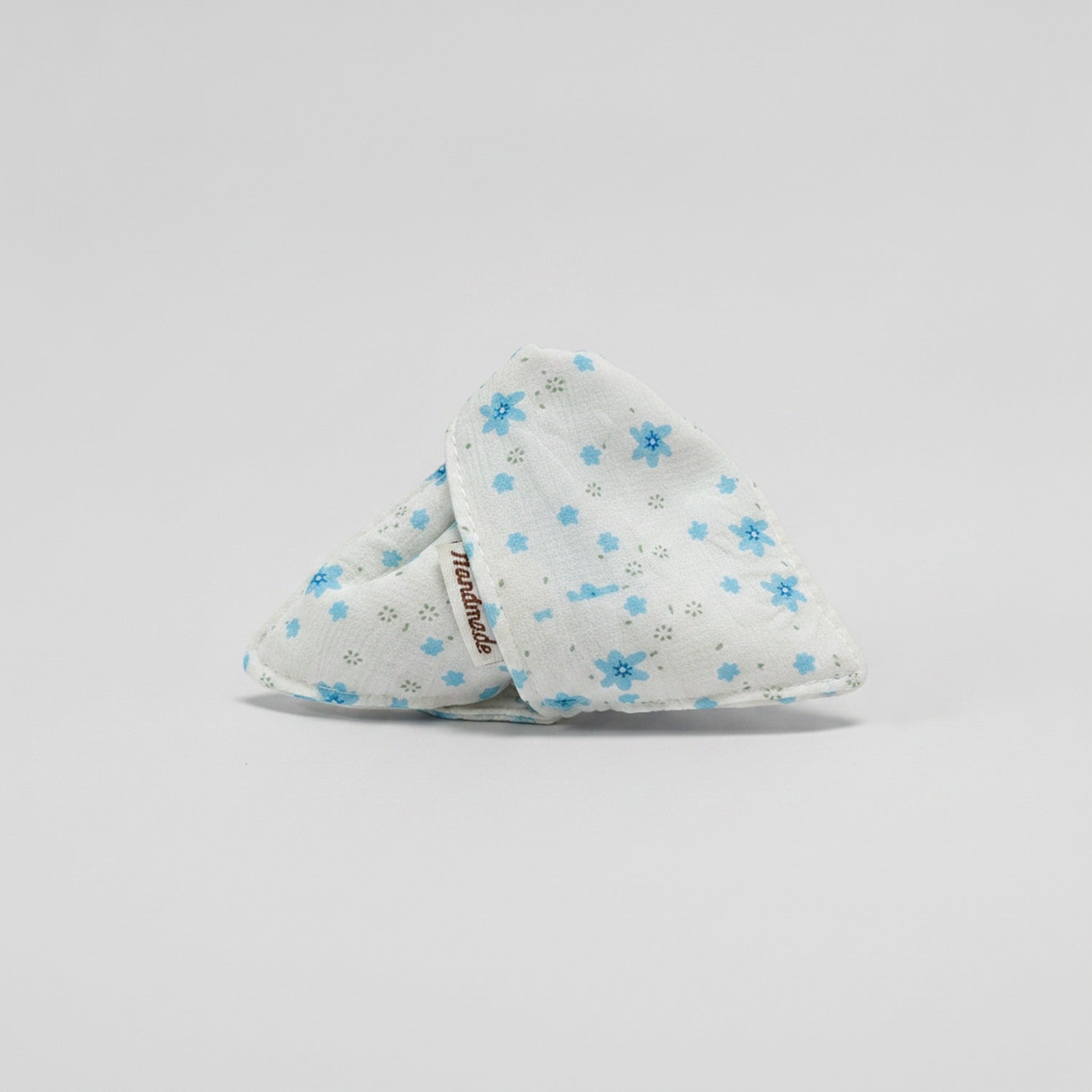 Blue Floral Fabric Hair Claw Clip