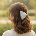 Sage Green Textured Hair Claw Clip – hair accessories