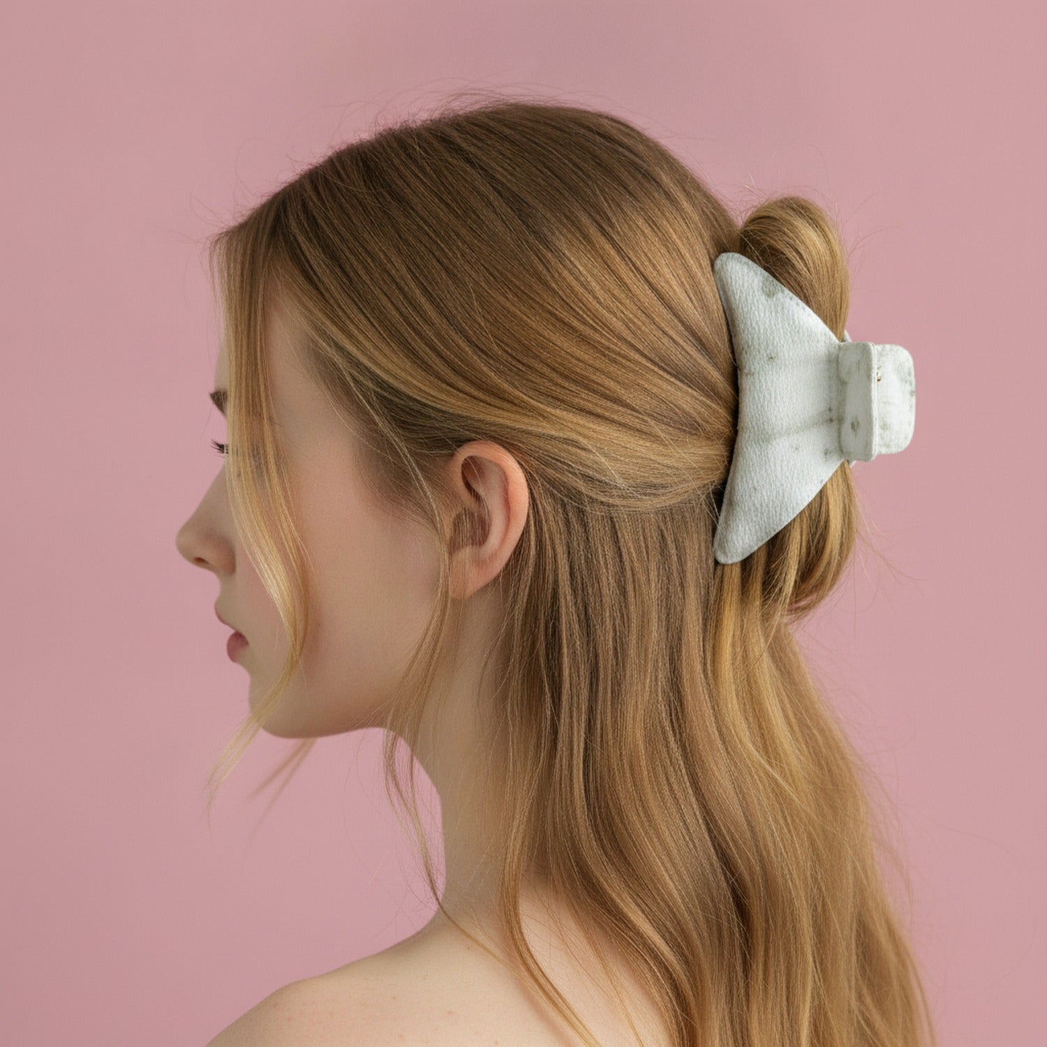 Sage Green Textured Hair Claw Clip