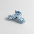 Blue Ruched Fabric Hair Claw Clip – hair accessories (view 1)