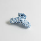 Blue Ruched Fabric Hair Claw Clip – hair accessories (view 1)