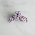 Lavender Ruched Fabric Hair Claw Clip – hair accessories (view 2)