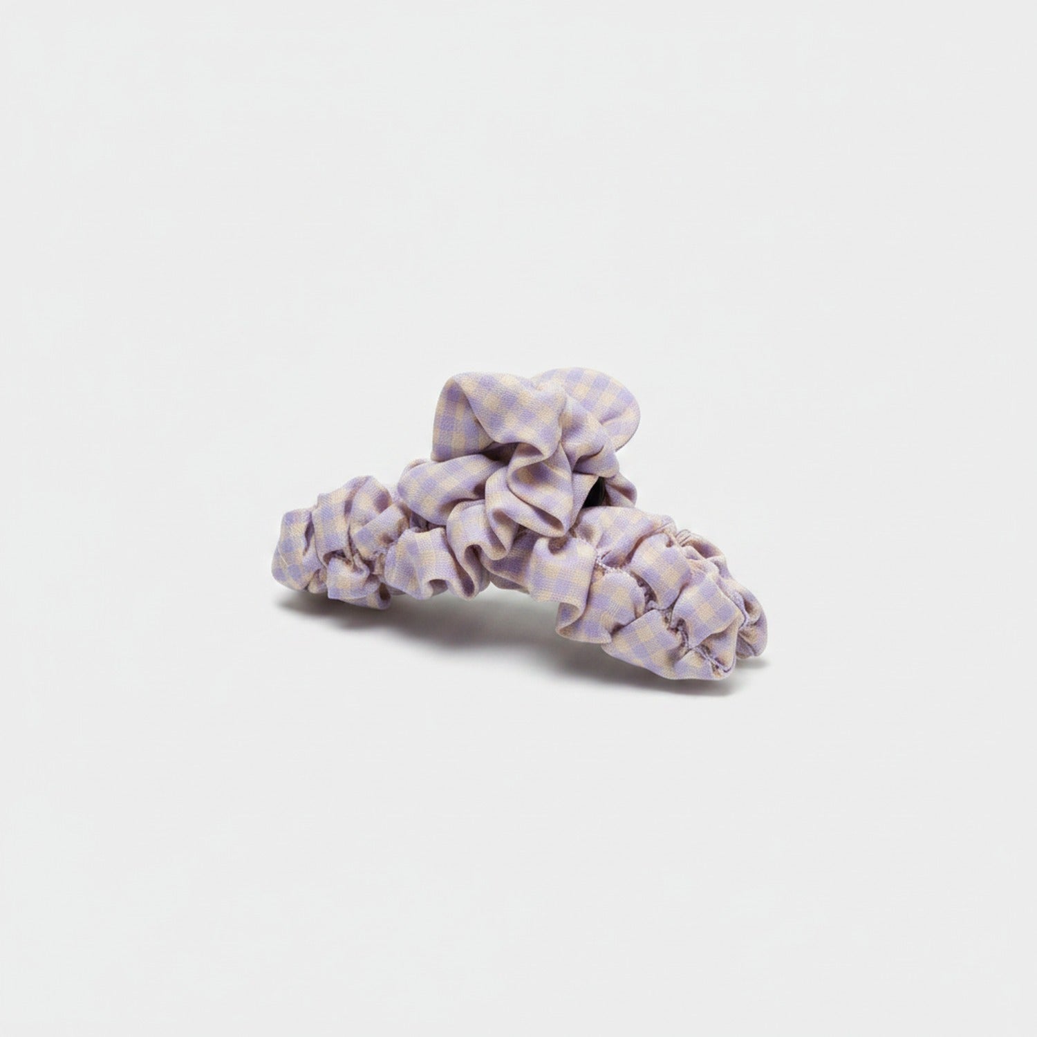 Lavender Ruched Fabric Hair Claw Clip