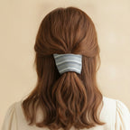 Striped Textured Hair Claw Clip Blue – hair accessories (view 2)
