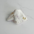 Lavender Textured Hair Claw With Gold Charm – hair accessories (view 3)