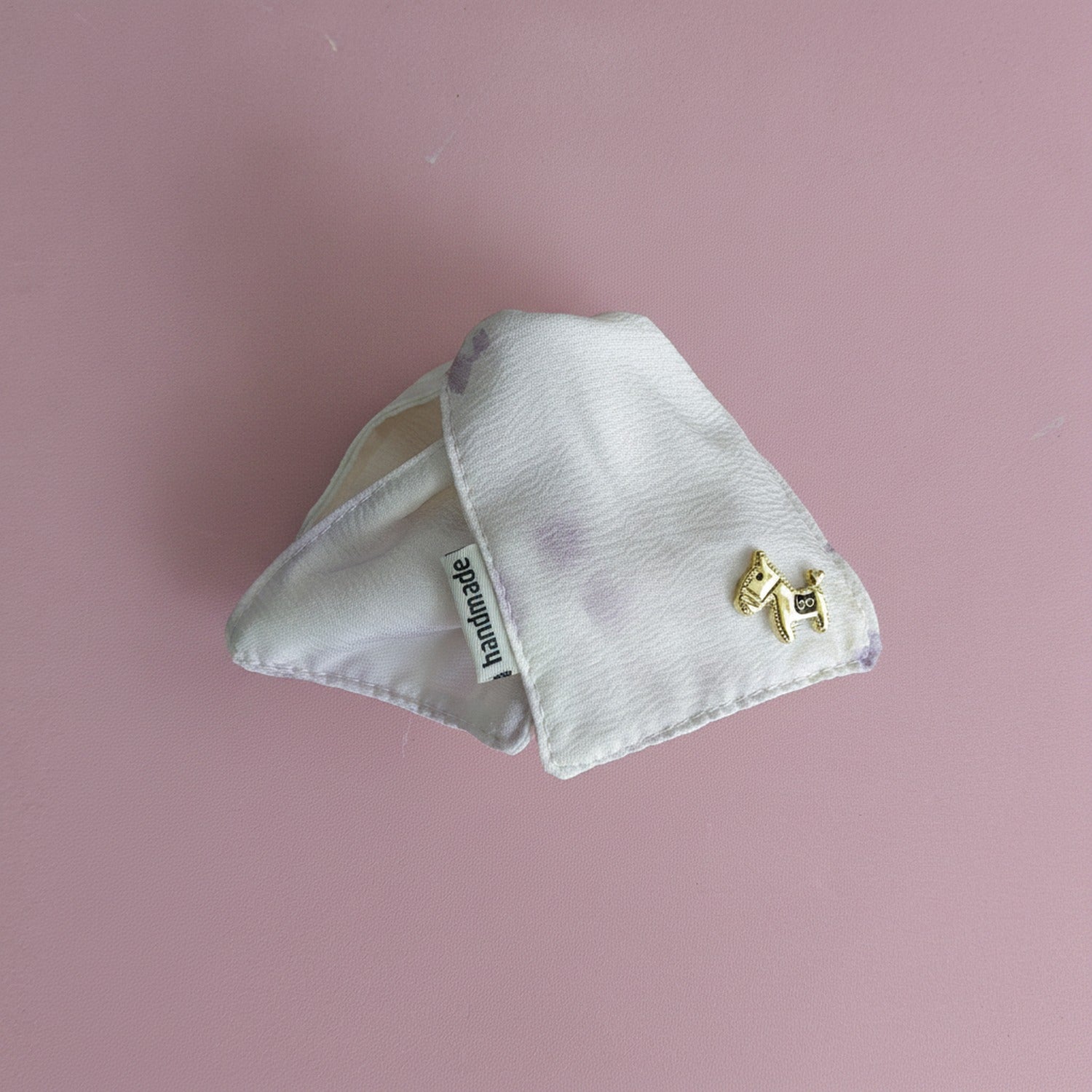 Lavender Textured Hair Claw With Gold Charm