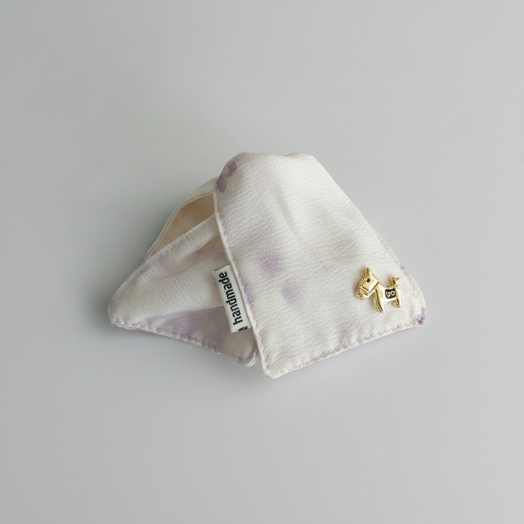 Lavender Textured Hair Claw With Gold Charm – hair accessories (view 1)