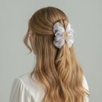 Lavender Floral Pearl Hair Claw Clip – hair accessories (view 3)