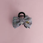 Plaid Hair Claw Clip With Gold Charm – hair accessories (view 2)