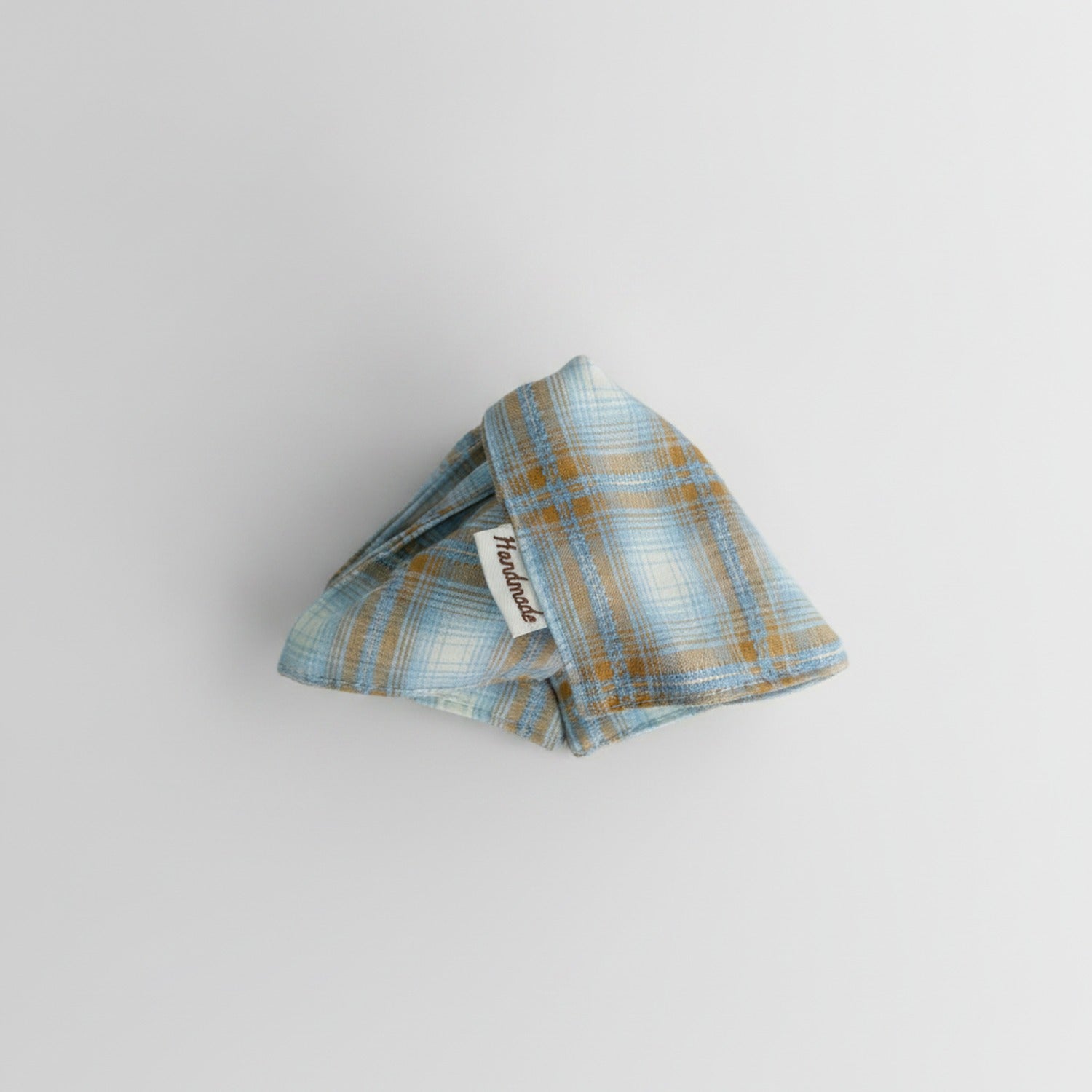 Plaid Hair Claw Clip Blue Orange
