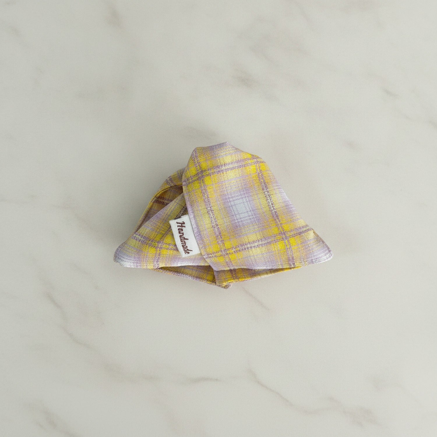 Yellow Plaid Textured Hair Claw Clip