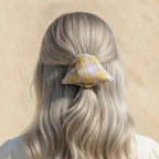 Yellow Plaid Textured Hair Claw Clip – hair accessories (view 2)