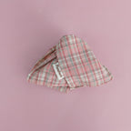 Plaid Hair Claw Clip Pink Green – hair accessories (view 2)