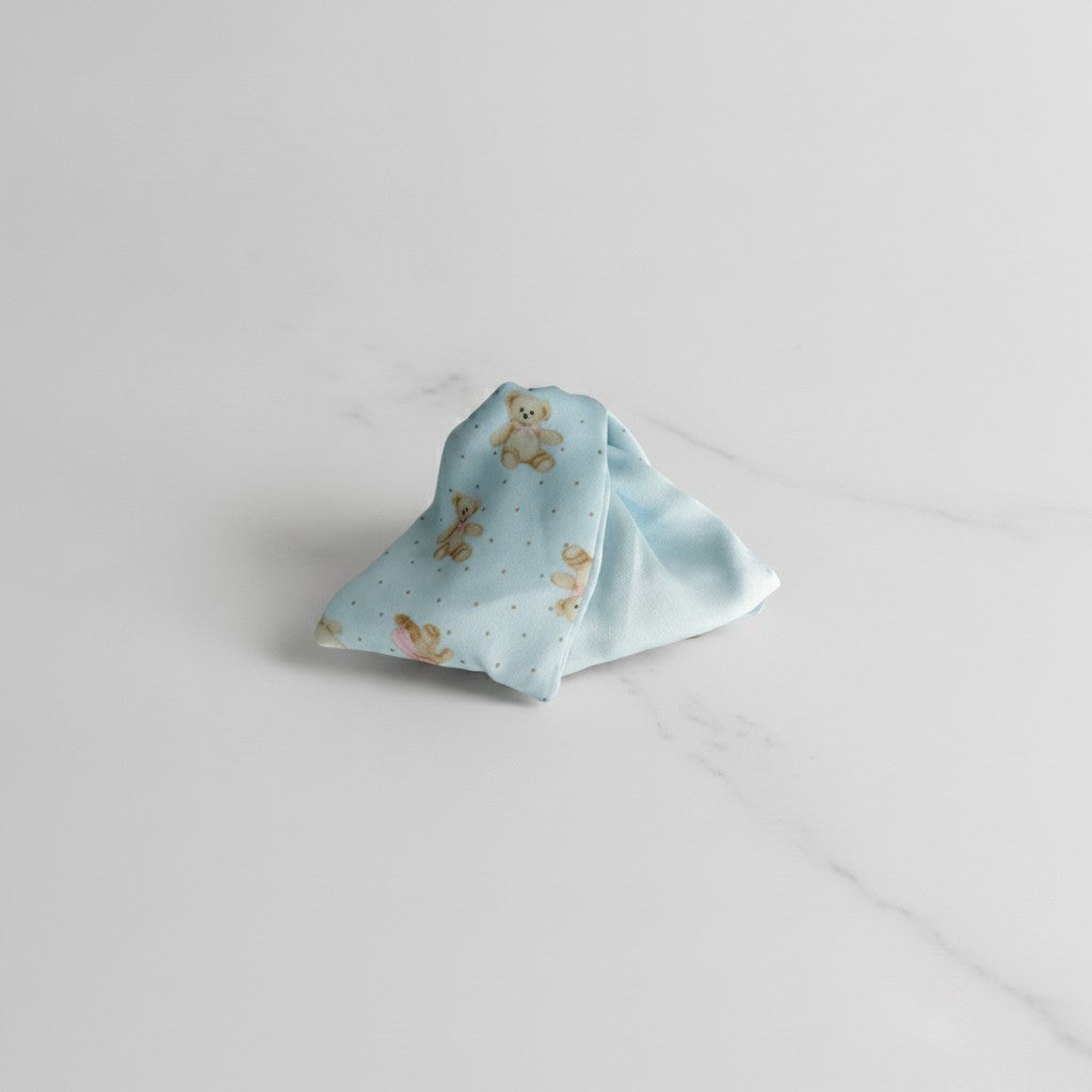 Teddy Bear Blue Hair Claw Clip