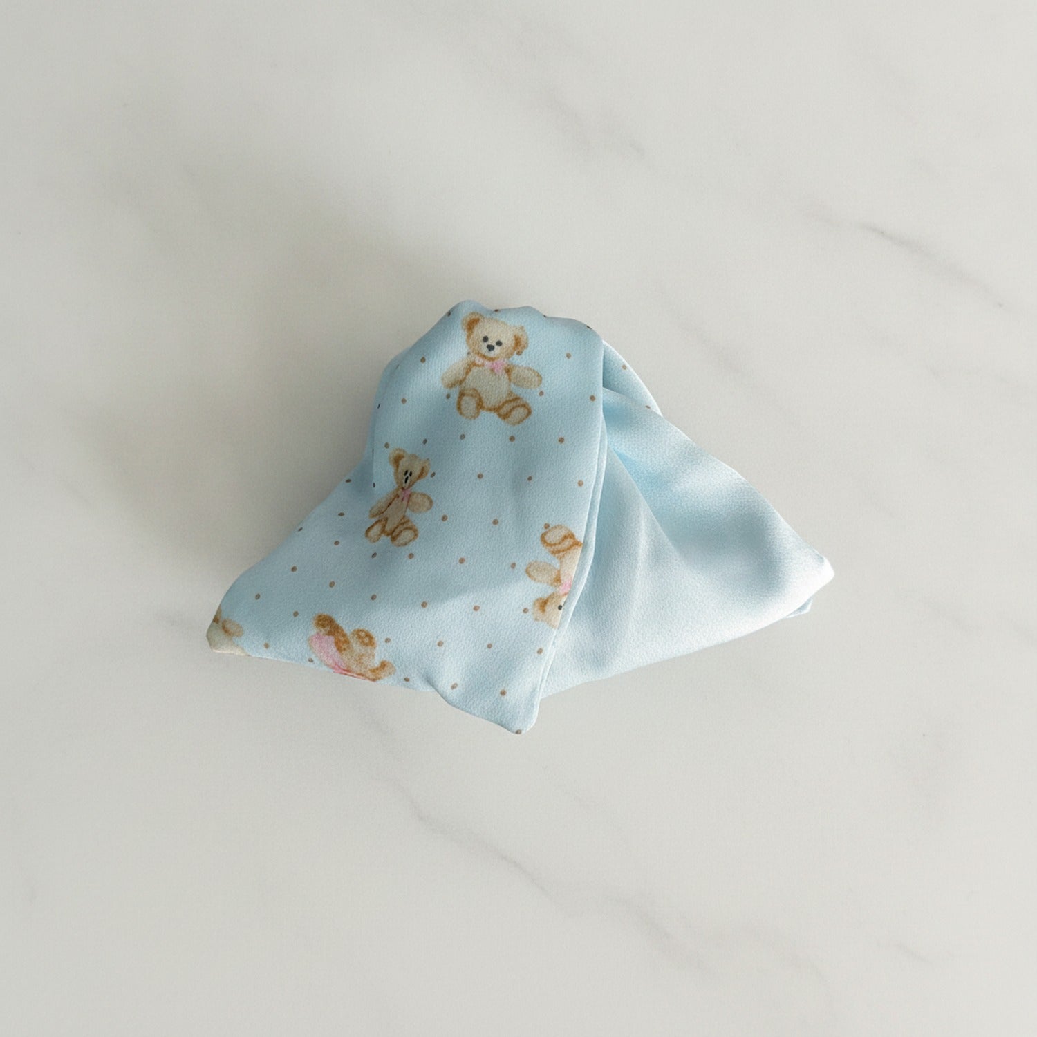 Teddy Bear Blue Hair Claw Clip