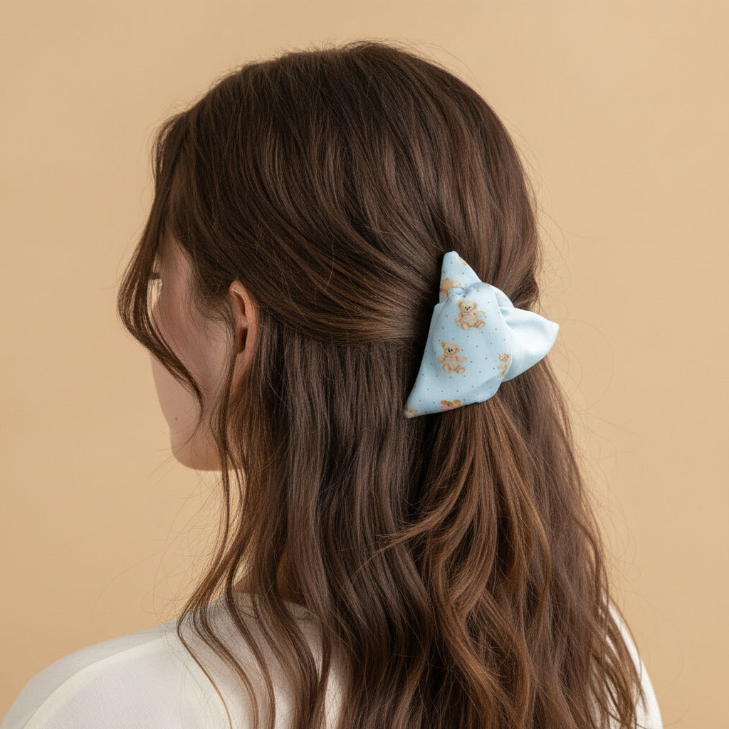 Teddy Bear Blue Hair Claw Clip – hair accessories (view 2)