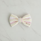 Striped Pastel Hair Claw Clip With Bow – hair accessories (view 2)