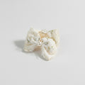 Cream Lace Pearl Bow Hair Claw Clip – hair accessories (view 1)