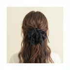 Black Lace Hair Claw With Ribbon Bow – hair accessories (view 2)