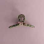 Leopard Print Hair Claw With Pink Bow – hair accessories (view 2)