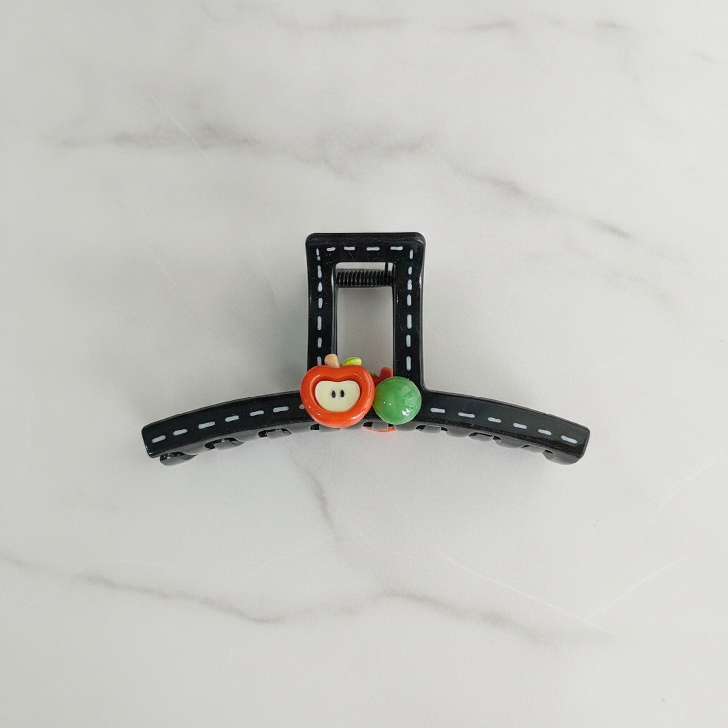 Black Claw Clip With Fruit Charms