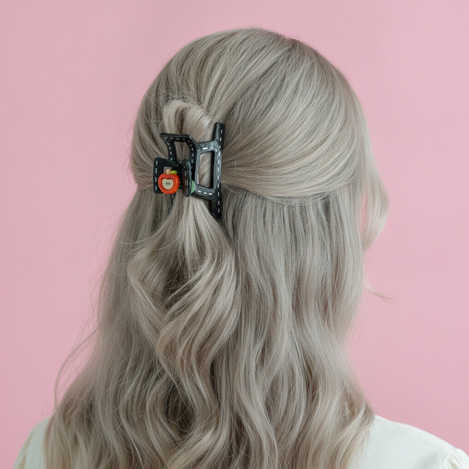 Black Claw Clip With Fruit Charms