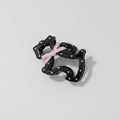 Black Metal Hair Claw With Pink Ribbon Bow – hair accessories (view 1)