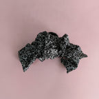 Black Textured Lace Hair Claw Clip – hair accessories (view 2)