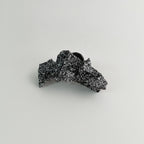 Black Textured Lace Hair Claw Clip – hair accessories (view 1)