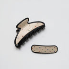 Rhinestone Hair Claw Clip Set Cream Black – hair accessories (view 1)