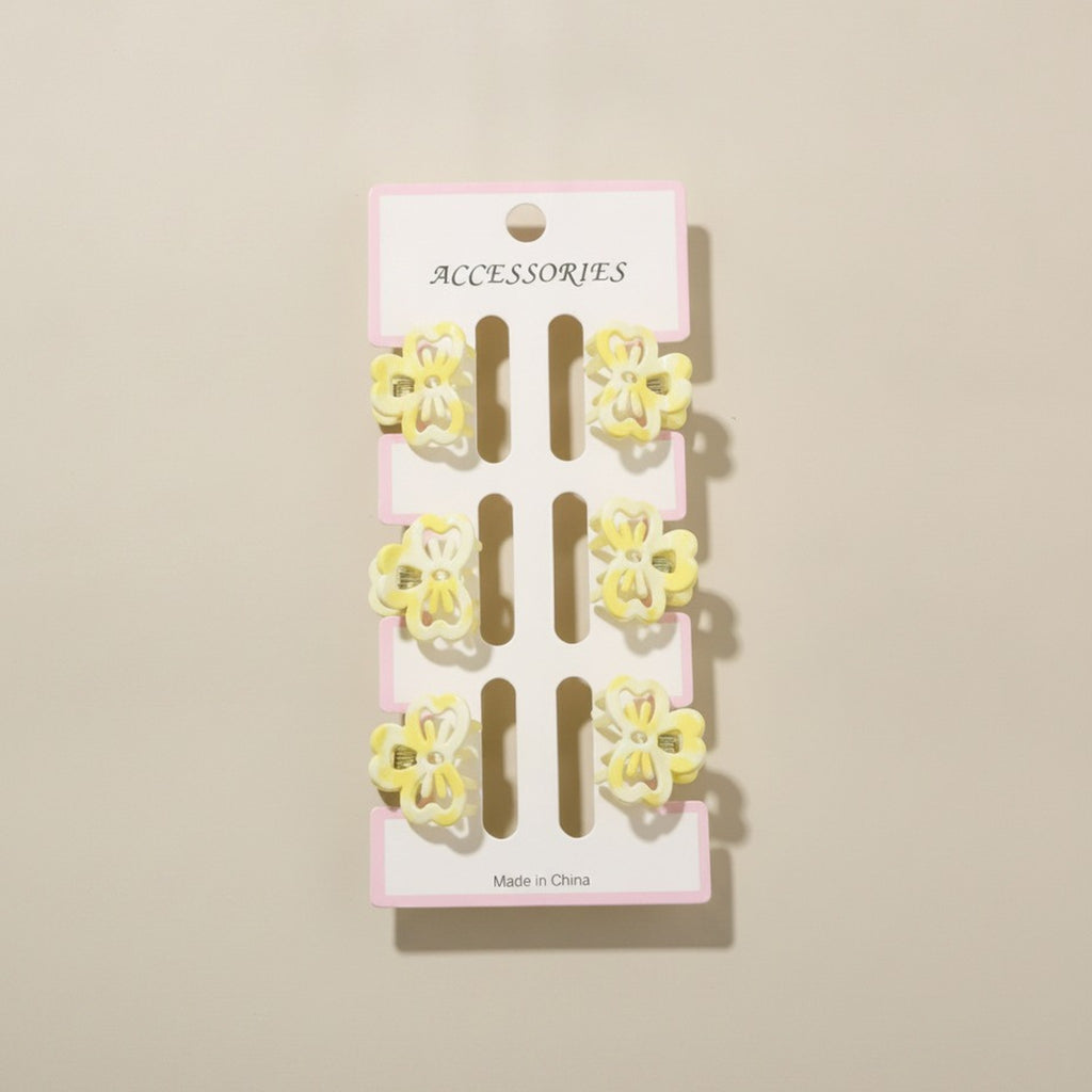Adorable Mini Flower Hair Clips Set – hair accessories (view 4)