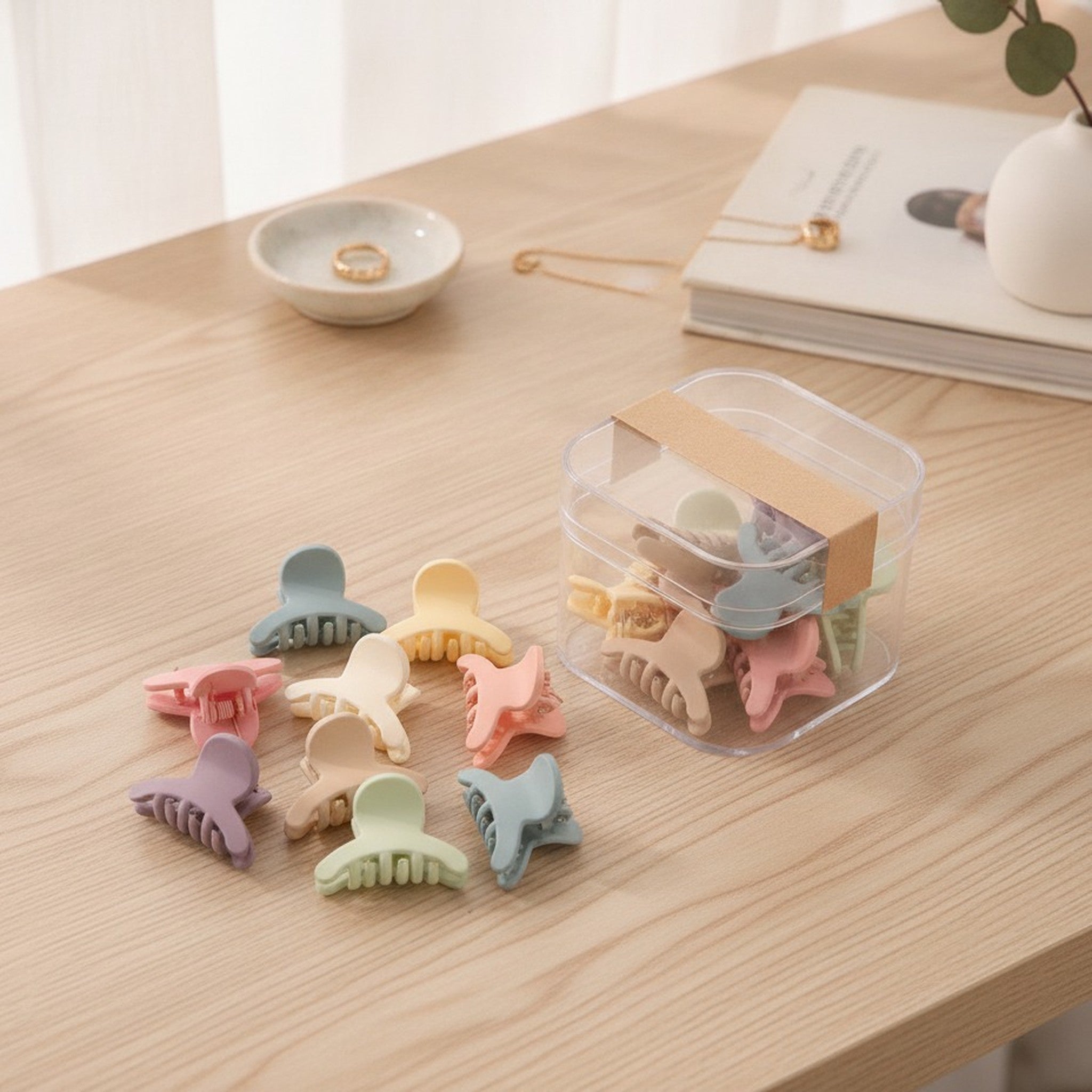 Mini Matte Hair Claw Clips Set – hair accessories (view 8)