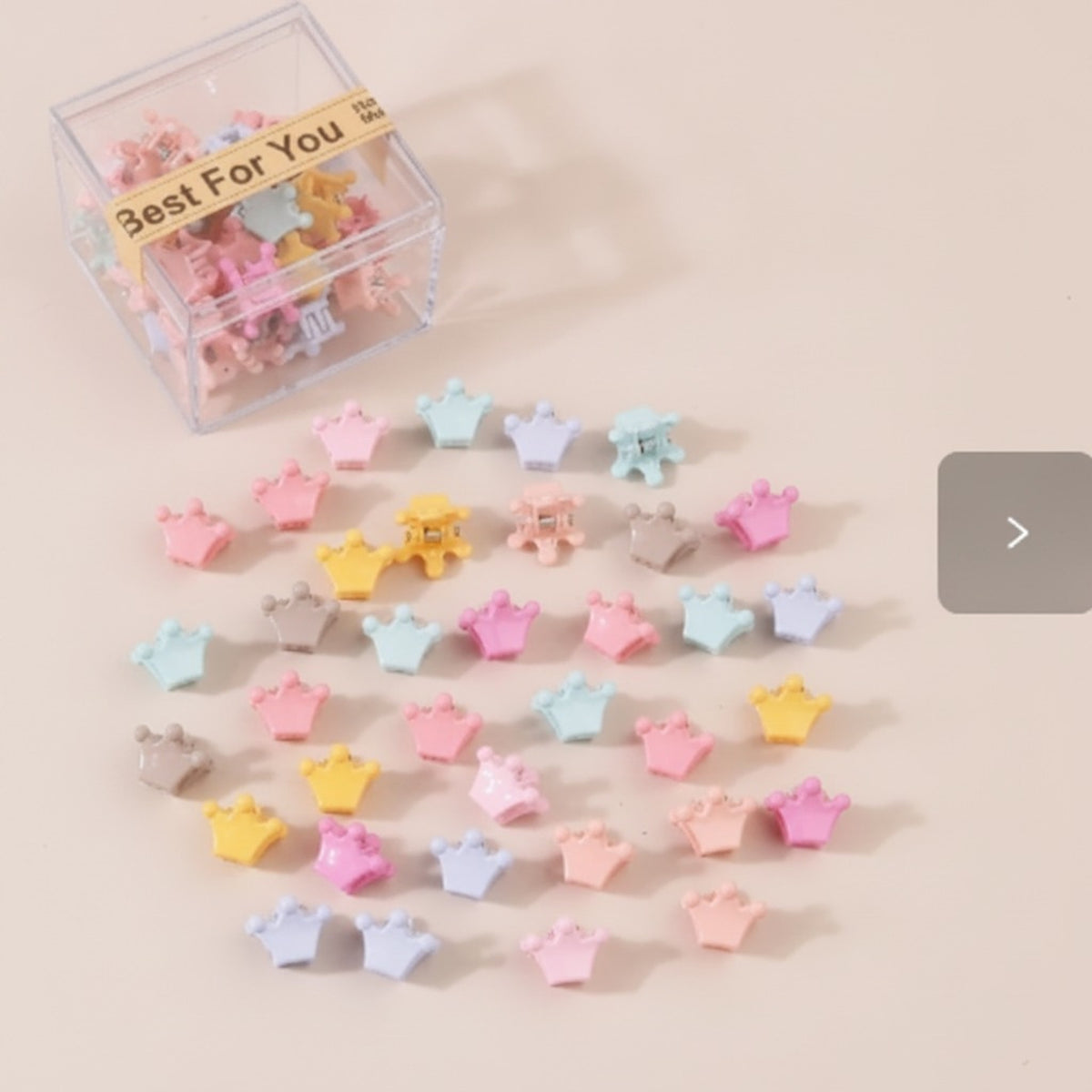 Assorted Mini Flower Hair Claw Clips Set – hair accessories (view 3)