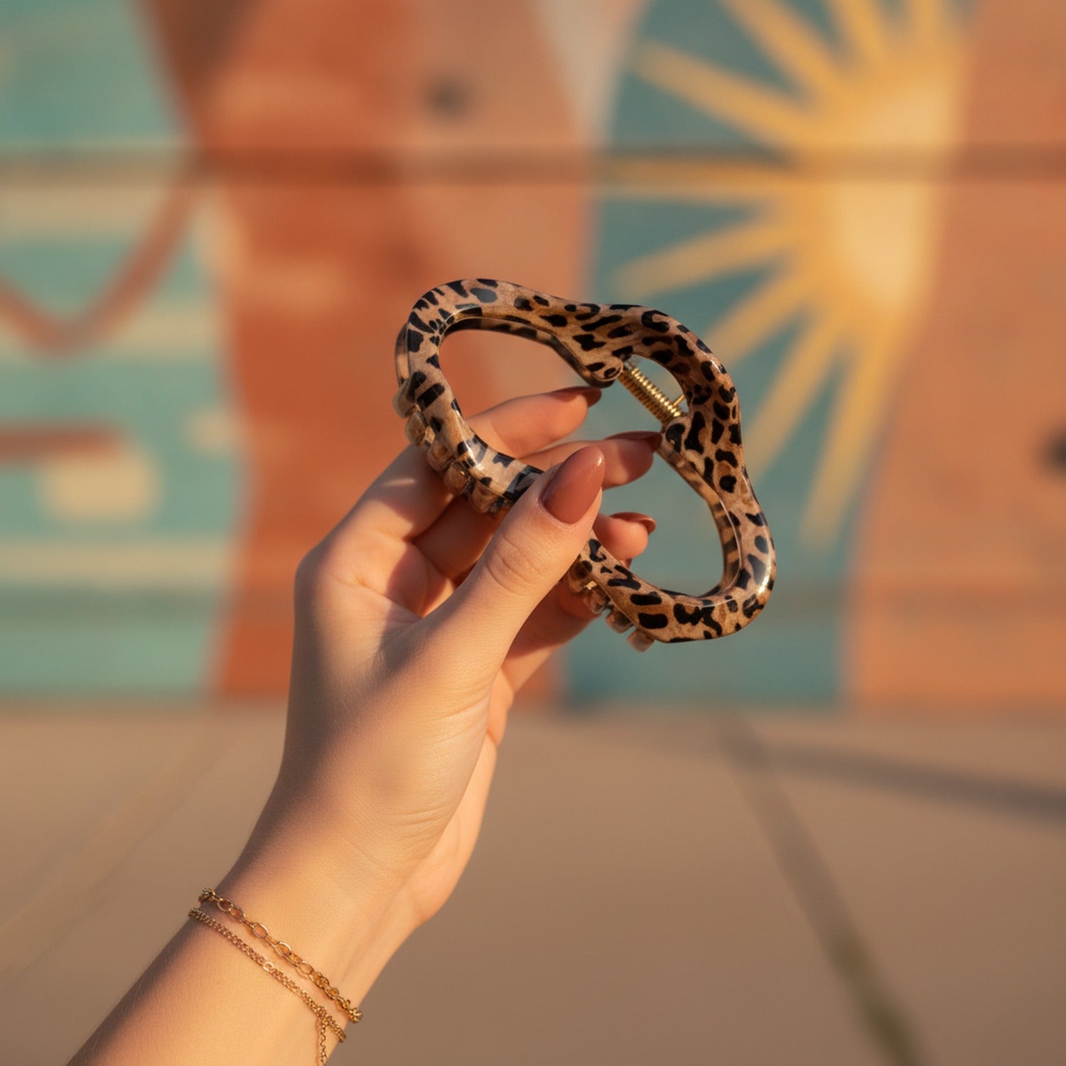 Leopard Print Hair Claw Clip