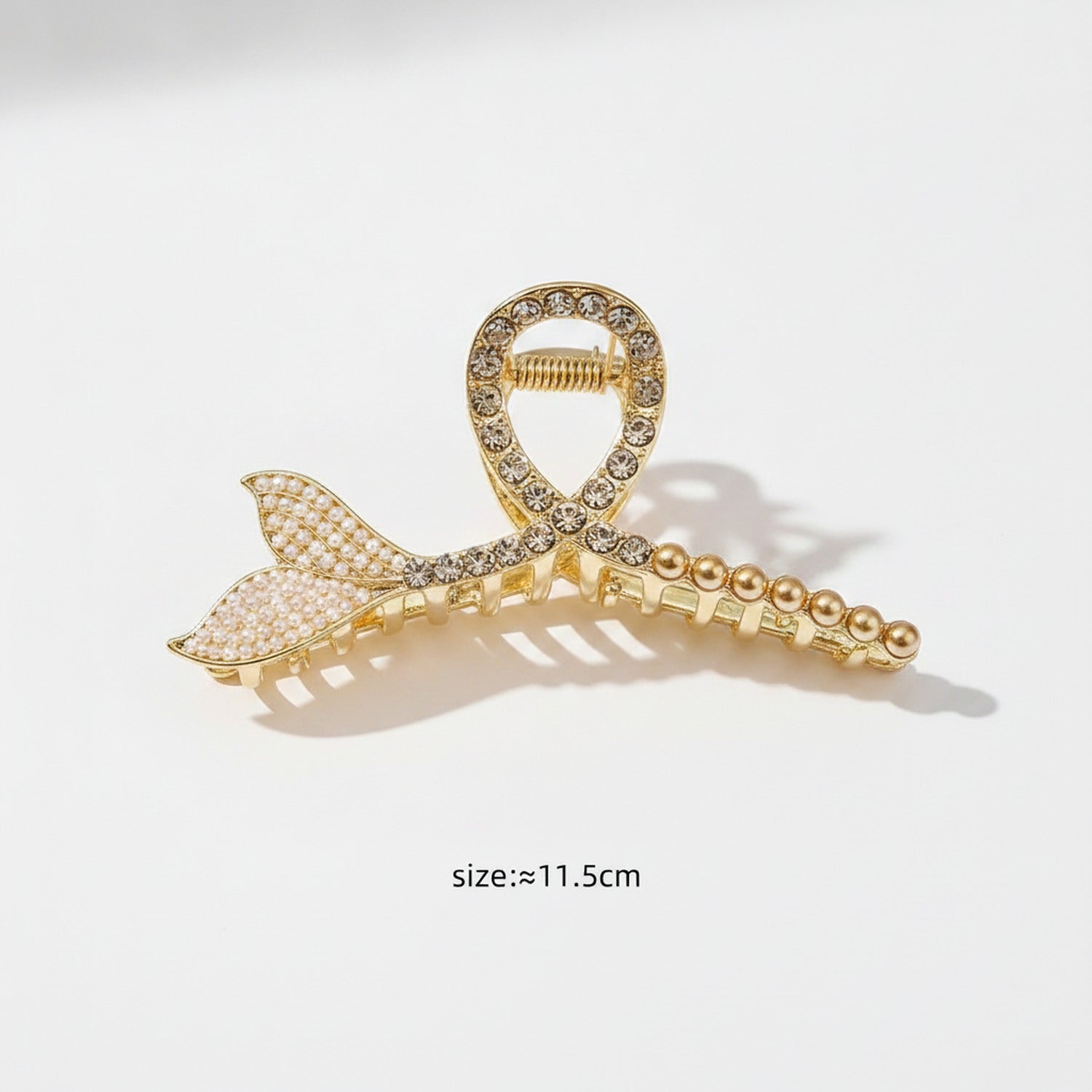 Mermaid Tail Pearl Gold Hair Claw