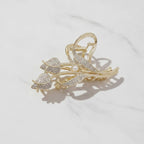 Gold Butterfly Rhinestone Hair Claw Clip – hair accessories (view 3)