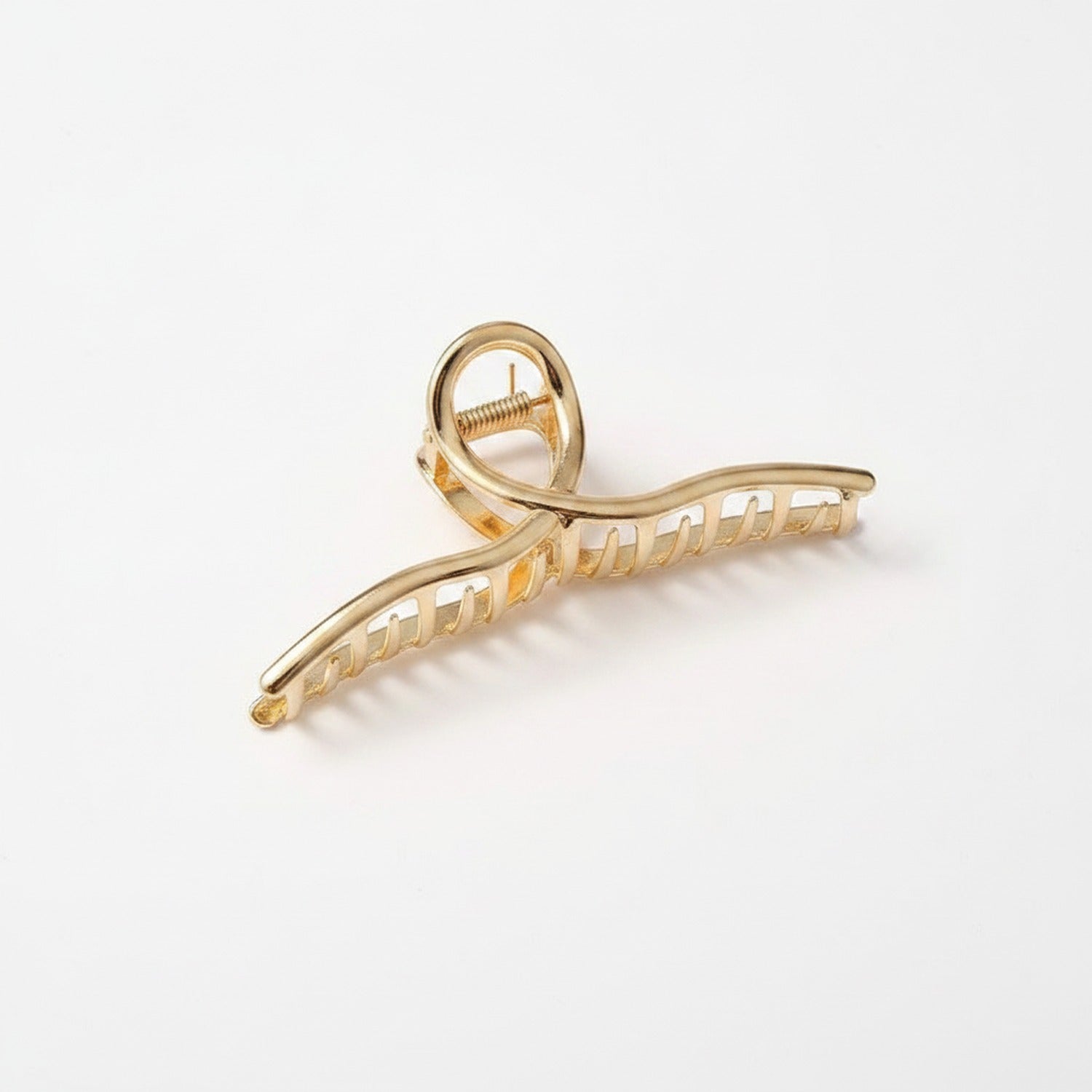 Gold Wavy Hair Claw Clip