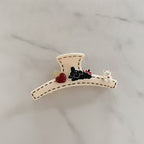 Cream Pearl Bunny Track Hair Claw Clip – hair accessories (view 2)
