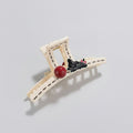 Cream Pearl Bunny Track Hair Claw Clip – hair accessories (view 1)