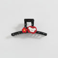 Red Flower Heart Claw Hair Clip – hair accessories (view 1)