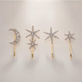 Dazzling Rhinestone Moon Star Hairpins – hair accessories (view 1)