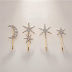Dazzling Rhinestone Moon Star Hairpins – hair accessories (view 1)