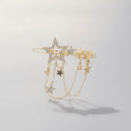 Elegant Sparkling Star Chain Dangle Hair Clip – hair accessories (view 1)