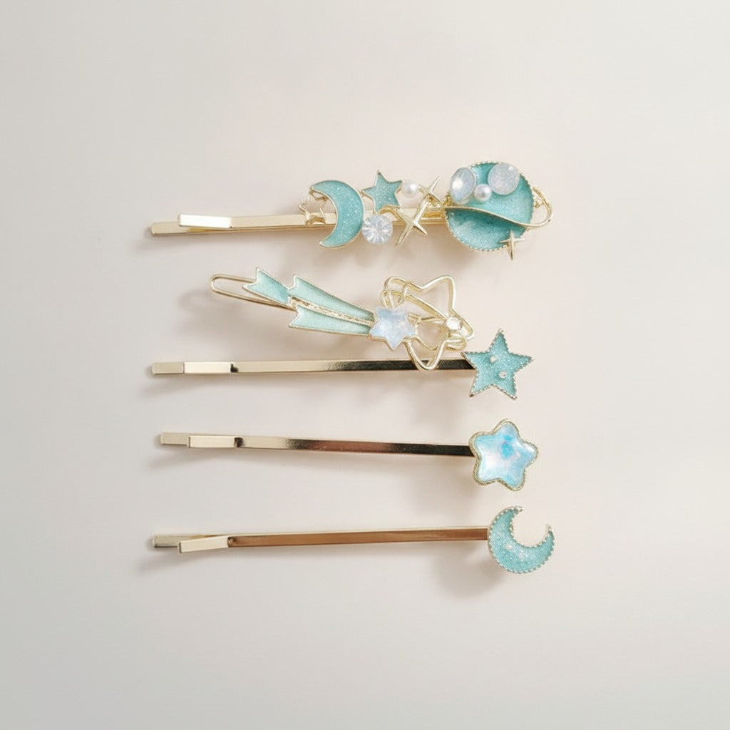 Sparkling Celestial Theme Hair Pin Set – hair accessories (view 1)
