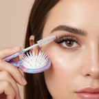 Holographic Hair Brush And Mirror Gift Set