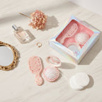 Pink Pearl Detangling Brush And Mirror Set – Korean beauty tool (view 3)