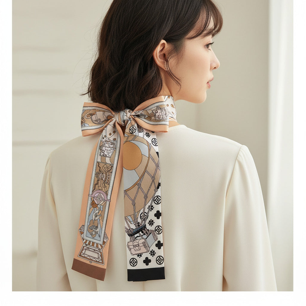 Celestial Tarot Hair Scarf With Chain Details