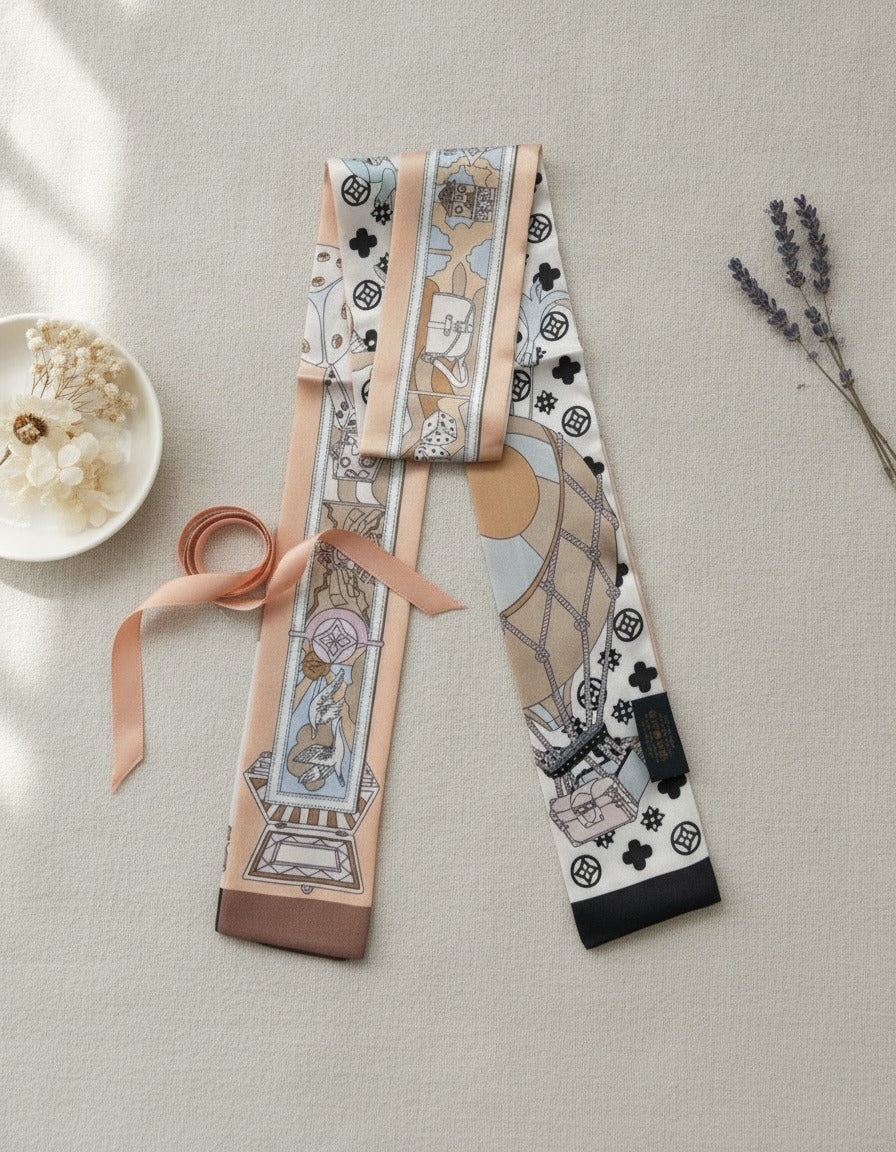 Celestial Tarot Hair Scarf With Chain Details – scarves & belts (view 2)