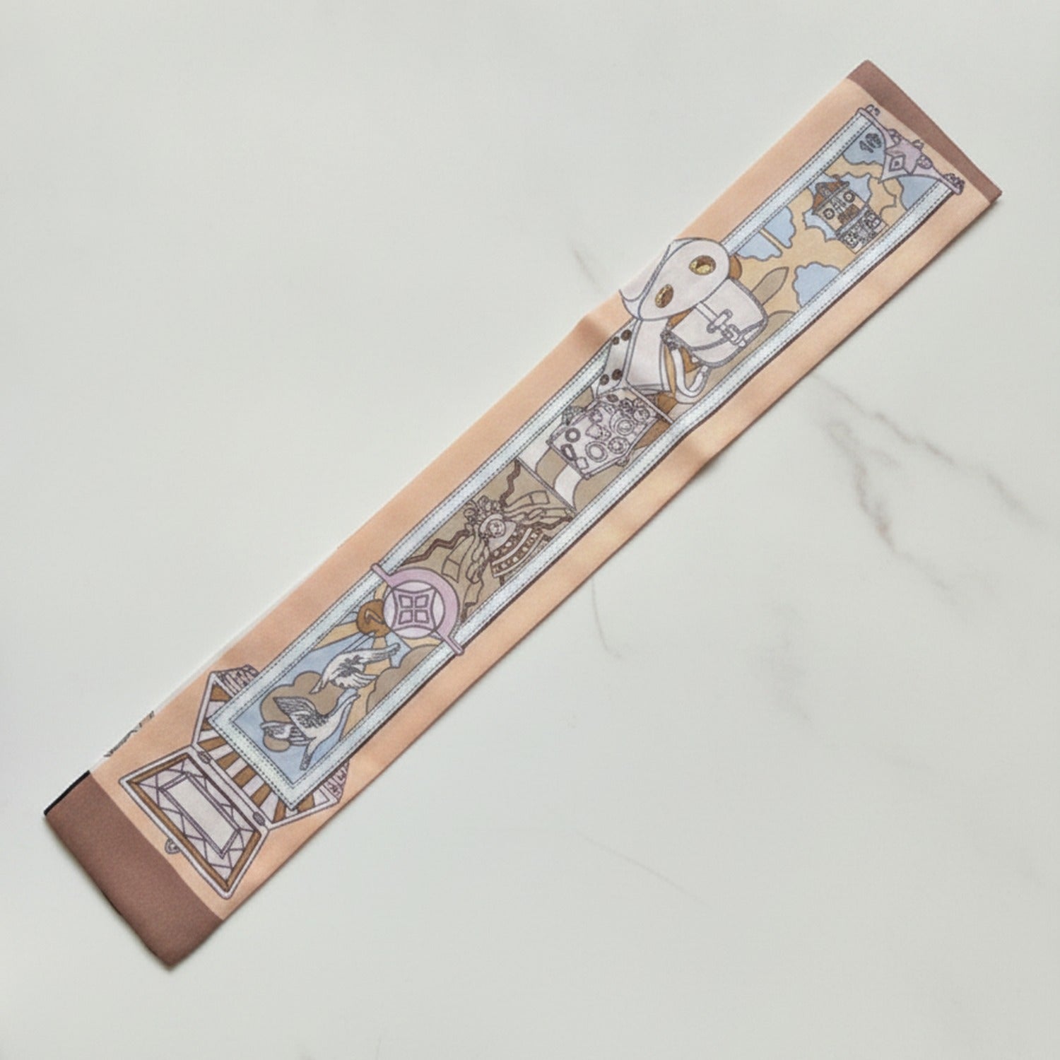 Celestial Tarot Hair Scarf With Chain Details